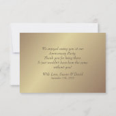 Custom Foto zum Hochzeitstag Dankeschön Karte (Rückseite)