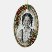 Custom Foto zweiseitig heilige gerahmte Weihnachte Keramik Ornament (Rechts)