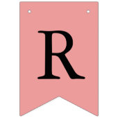 Custom Fotos Chic Pink Black Graduate  Wimpelkette (Dritte Fahne)