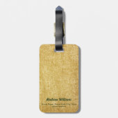 Custom Fotos Dog St Patrick's Day Gold Glitzer Gepäckanhänger (Rückseite vertikal)