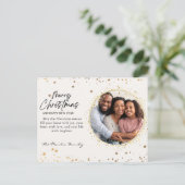 Custom Fotos Frohe Weihnachts-Foto Postkarte (Stehend Vorderseite)