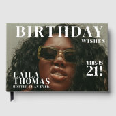 Custom Fotos Geburtstagsparty Magazine Cover Gästebuch (Vorderseite)