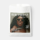 Custom Fotos Geburtstagsparty Magazine Cover Geschenktütchen (Vorderseite)