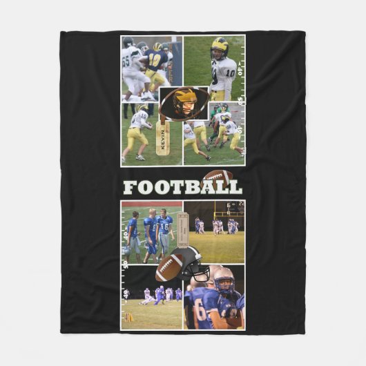 Custom Fotos High School Football Fleecedecke (Vorderseite)