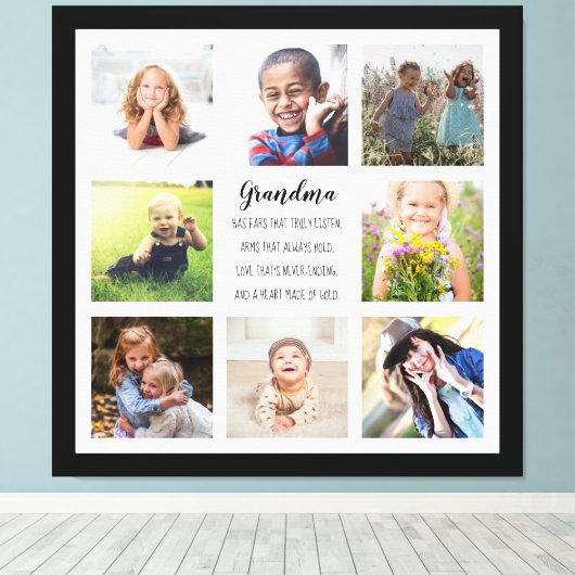 Custom Fotos Oma Quote Stretched Canvas Print Leinwanddruck (Insitu (Holzboden))