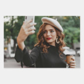 Custom Fotos Party Selfie Picture Fotografie Geschenkpapier Set (Vorderseite 3)