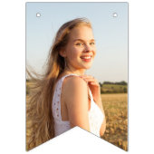 Custom Fotos RoseGold Pink 2023 Grad Party Wimpelkette (Dritte Fahne)