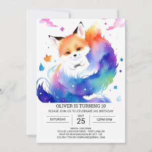 Custom Fox Birthday Bliss Einladung