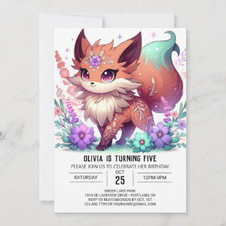 Custom Fox Digital Geburtstag Einladung