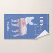 Custom French Bulldog Beach Scandtuch Set (Handtuch)