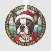 Custom French Bulldog Christmas Ornament (Rückseite)
