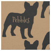 Custom French Bulldog Dog Fabric Stoff (Nahaufnahme)