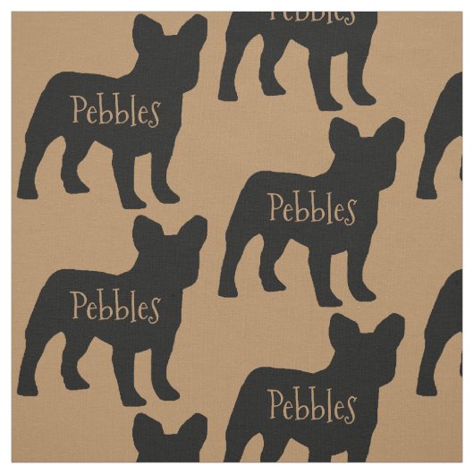 Custom French Bulldog Dog Fabric Stoff (Muster)