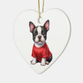 Custom French Bulldog Dog Valentine Keramik Ornament (Links)
