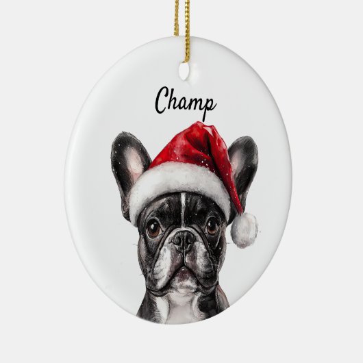 Custom French Bulldog Keramik Ornament (Rechts)