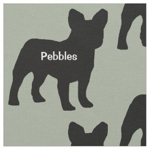 Custom French Bulldog-Silhouette Stoff