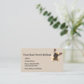 Custom French Bulldogs Hunde Pet Animal Logo Busin Visitenkarte (Stehend Vorderseite)