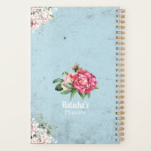 Custom French Ephemerwork Birds Blume blau Planer (Rückseite)