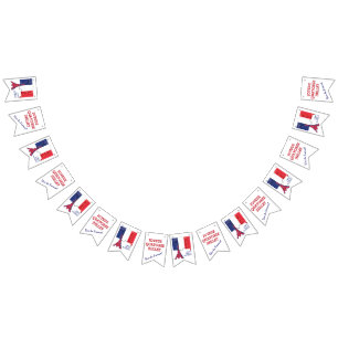 Custom French Flag BASTILLE DATEIEN Bunting Flags Wimpelkette