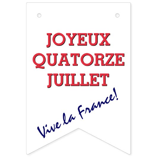 Custom French Flag BASTILLE DATEIEN Bunting Flags Wimpelkette (Zweite Fahne)