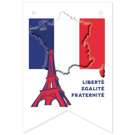 Custom French Flag BASTILLE DATEIEN Bunting Flags Wimpelkette (Erste Fahne)