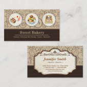 Custom French Parisian Macarons Chocolate Store Visitenkarte (Vorne/Hinten)