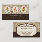 Custom French Parisian Macarons Dessert Bake Store Visitenkarte (Vorne/Hinten)