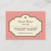 Custom French Parisian Macarons Dessert Store Visitenkarte (Rückseite)