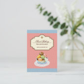 Custom French Parisian Macarons Dessert Store Visitenkarte (Stehend Vorderseite)
