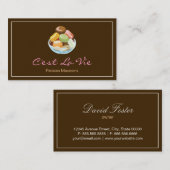 Custom French Parisian Macarons Dessert Store Visitenkarte (Vorne/Hinten)