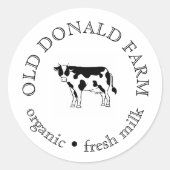 Custom Fresh Farm Small Business Runder Aufkleber (Vorderseite)