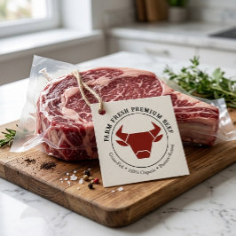 Custom Fresh Premium Beef Business-Tag Geschenkanhänger