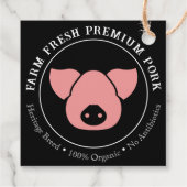 Custom Fresh Premium Pork Business-Tag Geschenkanhänger (Rückseite)