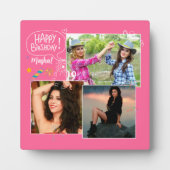 Custom Friend Happy Geburtstag Foto Collage Fotoplatte (Vorderseite)