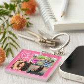 Custom Friend Happy Geburtstag Foto Collage Schlüsselanhänger (Vorderseite rechts)