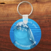 Custom Friendly Dolphin Foto Schlüsselanhänger (Vorderseite)