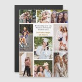 Custom Friends Collage Friendship Magnet Card (Vorne/Hinten)
