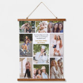 Custom Friends Collage Friendship Zitat Wandteppich Mit Holzrahmen (Vorderseite)