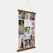 Custom Friends Collage Friendship Zitat Wandteppich Mit Holzrahmen (Gewinkelt)