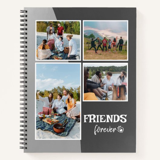 Custom Friends Foto Collage Notebook Notizblock (Vorderseite)