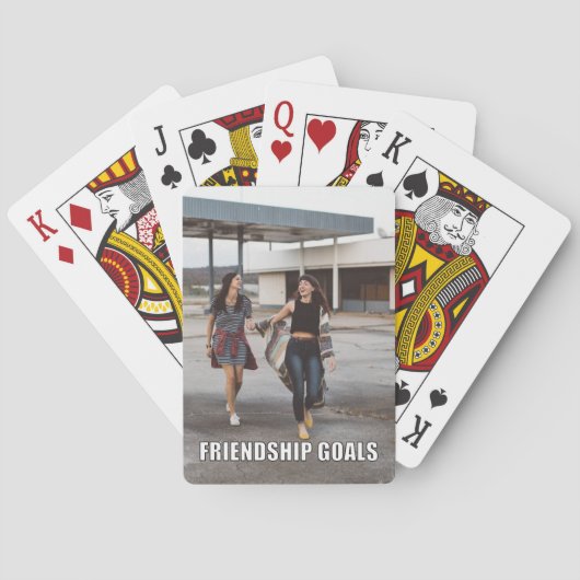 Custom Friends Foto Funny Friendship Goals Meme Spielkarten (Rückseite)
