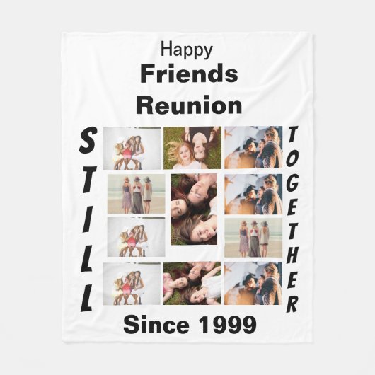 Custom Friends Wiedersehen 11 FotoCollage Fleecedecke (Vorderseite)