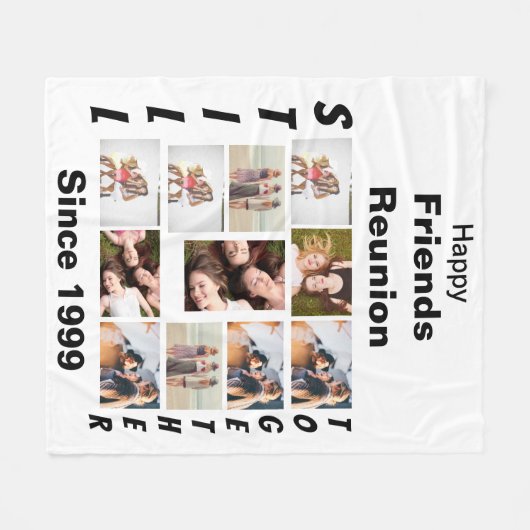 Custom Friends Wiedersehen 11 FotoCollage Fleecedecke (Vorderseite (Horizontal))