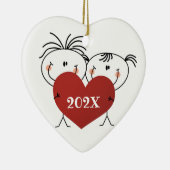 Custom Friendship Weihnachts-Keramik Ornament (Rechts)