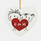 Custom Friendship Weihnachts-Keramik Ornament (Hinten)