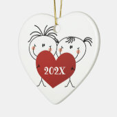 Custom Friendship Weihnachts-Keramik Ornament (Links)