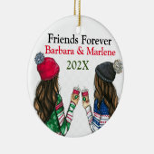 Custom Friendship Weihnachtsbaum Keramik Ornament (Rechts)