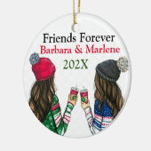 Custom Friendship Weihnachtsbaum Keramik Ornament (Links)