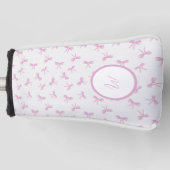 Custom Frilette Coquette Pink Aquarellbow Golf Headcover (Vorderseite)