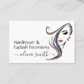Custom Friseur & Eyelash-Erweiterungen Visitenkarte (Vorderseite)